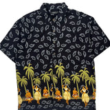 Cactus Hawaiian Shirt - Large Black Cotton Blend