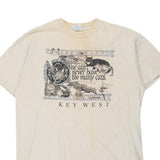 Key West Hanes Graphic T-Shirt - Large Cream Cotton