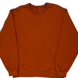 Fruit Of The Loom Sweatshirt - Large Orange Cotton