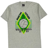 Martin Luther Volleyball 1993 Fruit Of The Loom Single Stitch T-Shirt - Large Gray Cotton Blend