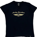 Harley Davidson Graphic T-Shirt - XL Black Cotton