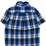 Age 10-12 Ralph Lauren Checked Short Sleeve Shirt - Medium Blue Cotton
