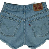 Levis Denim Shorts - 24W UK 4 Light Wash Cotton