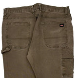 Dickies Carpenter Trousers - 38W 28L Brown Cotton