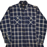 Dickies Checked Jacket - XL Blue Cotton Blend