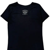 Freedom Valley Harley Davidson Graphic T-Shirt - Medium Black Cotton