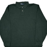 Polo By Ralph Lauren Long Sleeve Polo Shirt - 2XL Green Cotton