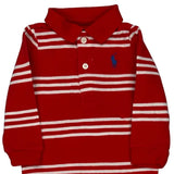 Age 9 Months Ralph Lauren Striped Overalls - 3XS Red Cotton