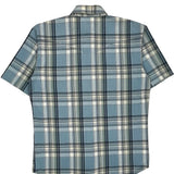 Wrangler Checked Short Sleeve Shirt - XL Blue Cotton