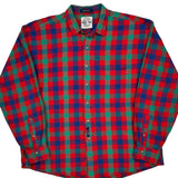 Salty Dog Washed Gant Checked Flannel Shirt - Large Multicoloured Cotton