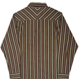 The North Face Striped Shirt - Large Brown Cotton