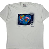 Love USA Collage Lane Graphic T-Shirt - XL White Cotton Blend