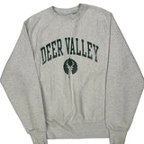 Deer Valley Champion College Sweatshirt - Small Grey Cotton