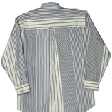 Chaps Ralph Lauren Striped Shirt - Large Blue Cotton