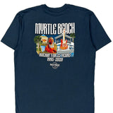 Hard Rock Cafe Graphic T-Shirt - Large Blue Cotton