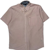 Tommy Hilfiger Short Sleeve Shirt - Large Pink Cotton