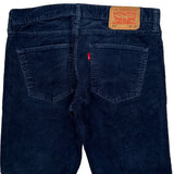511 Levis Denim Shorts - 33W 10L Blue Corduroy