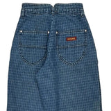 Gitano Checked Jeans - 22W UK 4 Blue Cotton