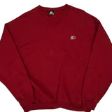 Starter Sweatshirt - XL Red Cotton Blend