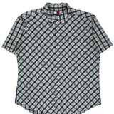 Tommy Hilfiger Checked Short Sleeve Shirt - XL Blue Cotton