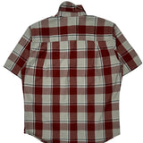 Woolrich Checked Short Sleeve Shirt - Medium Red Cotton