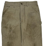 Carhartt Double Knee Carpenter Trousers - 34W 30L Khaki Cotton