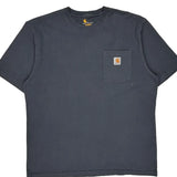 Carhartt T-Shirt - Large Grey Cotton