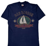 Fruit Of The Loom Graphic T-Shirt - Large Navy Cotton