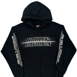 Harley Davidson Graphic Hoodie - Small Black Cotton