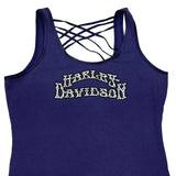 Harley Davidson Graphic Tank Top - XL Purple Polyester