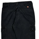 Dickies Cargo Trousers - 32W 30L Black Cotton