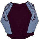 Patagonia Floral Long Sleeve T-Shirt - Small Blue Cotton