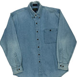 Chaps Ralph Lauren Denim Shirt - Large Light Wash Cotton