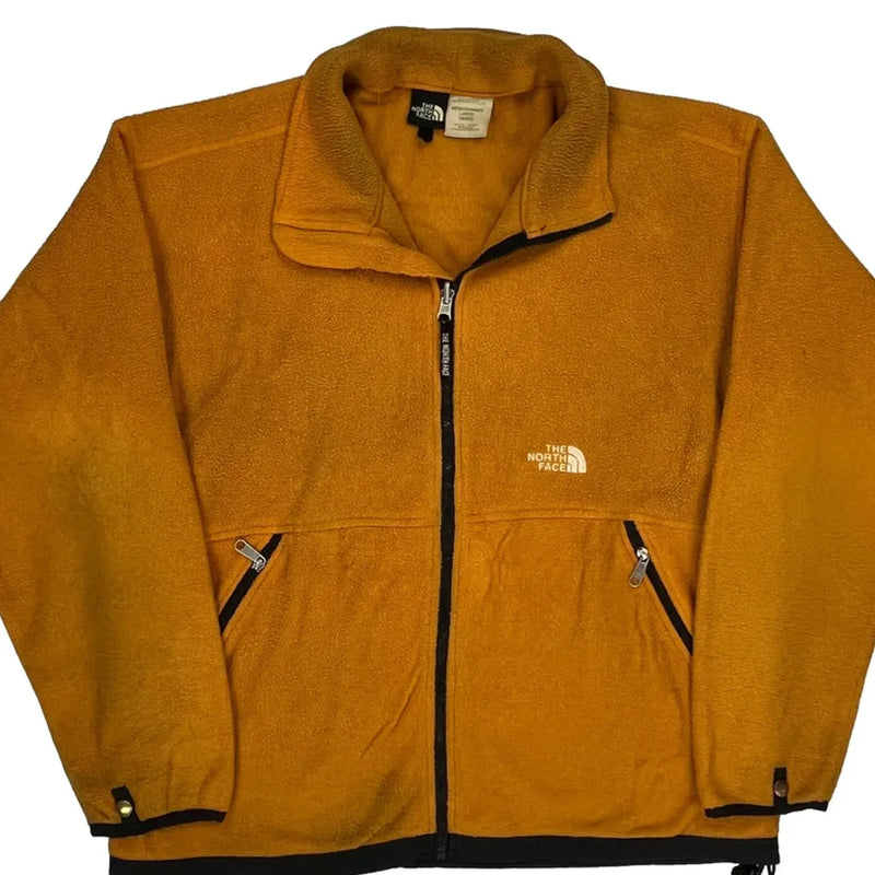The North Face Fleece Jacket - Large Orange Polyester
