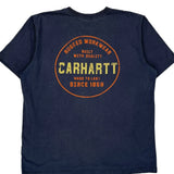 Rugged Workwear Carhartt Graphic T-Shirt - Large Blue Cotton