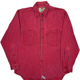 Levis Striped Shirt - Medium Red Cotton
