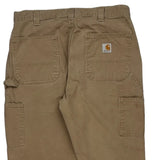 Carhartt Double Knee Carpenter Trousers - 34W 30L Brown Cotton