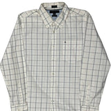 Tommy Hilfiger Checked Shirt - Large White Cotton