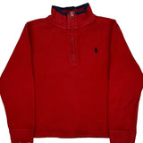 Age 5 Polo By Ralph Lauren 1/4 Zip - Small Red Cotton