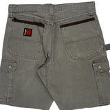 Wrangler Cargo Carpenter Shorts - 33W 10L Grey Cotton