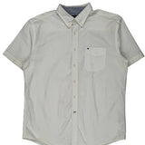 Tommy Hilfiger Short Sleeve Shirt - XL White Cotton
