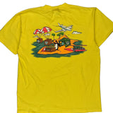Oneita Single Stitch T-Shirt - XL Yellow Cotton