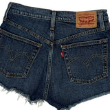 Levis Denim Shorts - 27W UK 8 Dark Wash Cotton