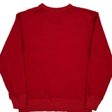 Ralph Lauren Spellout Sweatshirt - Small Red Cotton Blend