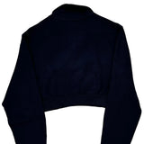 Lacoste Cropped Jumper - XL Navy Cotton