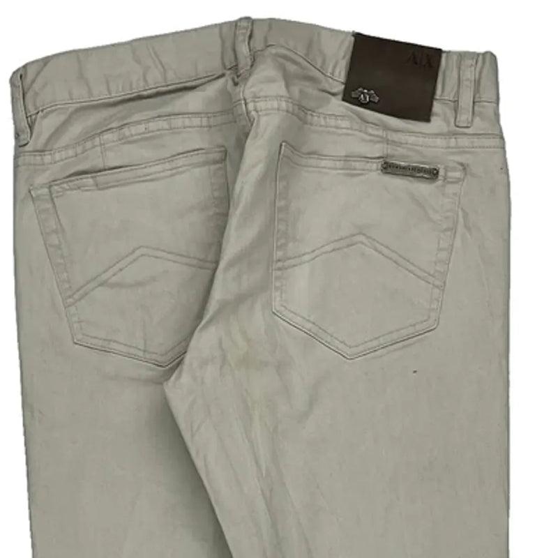 Armani Exchange Skinny Jeans - 33W 32L Beige Cotton Blend