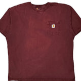 Carhartt T-Shirt - 2XL Burgundy Cotton
