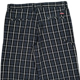 Dickies Checked Shorts - 34W 12L Blue Cotton