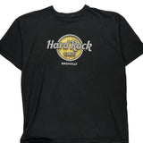 Nashville Hard Rock Cafe Graphic T-Shirt - XL Black Cotton