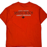 Myrtle Beach Bike Week 2013 Harley Davidson Graphic T-Shirt - XL Orange Cotton